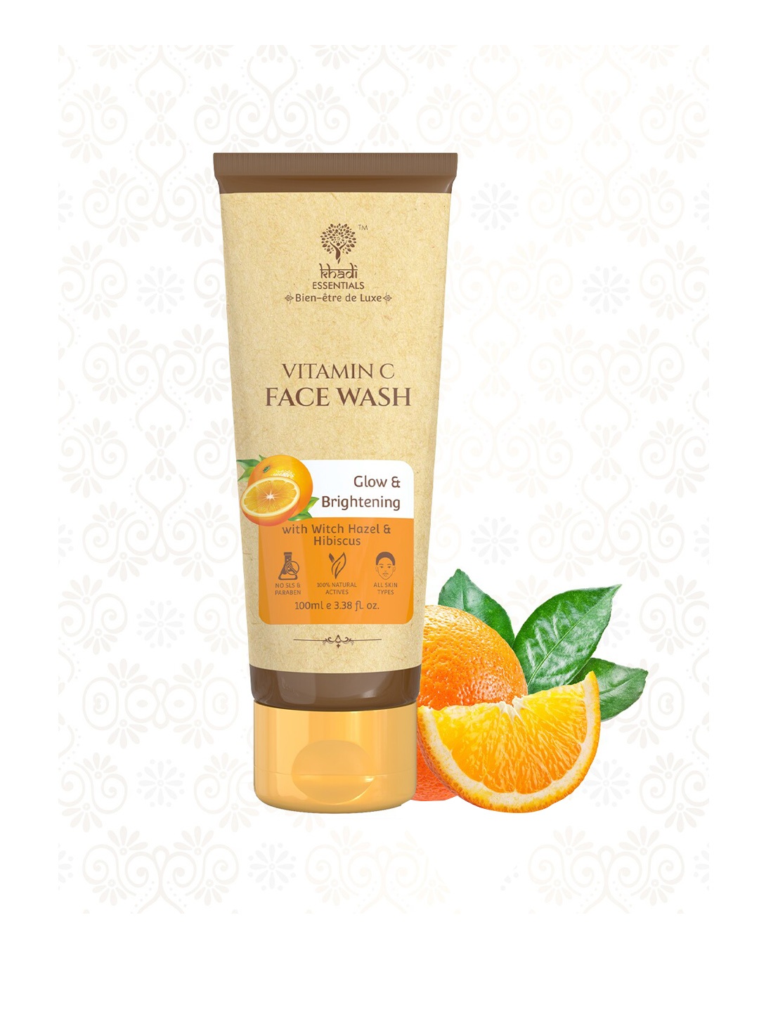 

KHADI ESSENTIALS Vitamin C Face Wash 100 ml, White