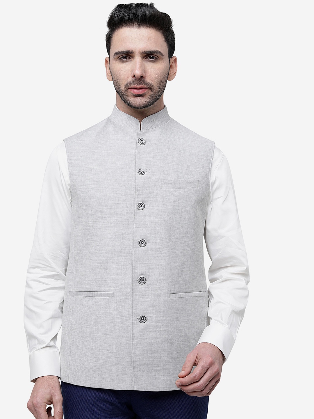 

MODI JACKET High Neck Tailored Jacket, Grey