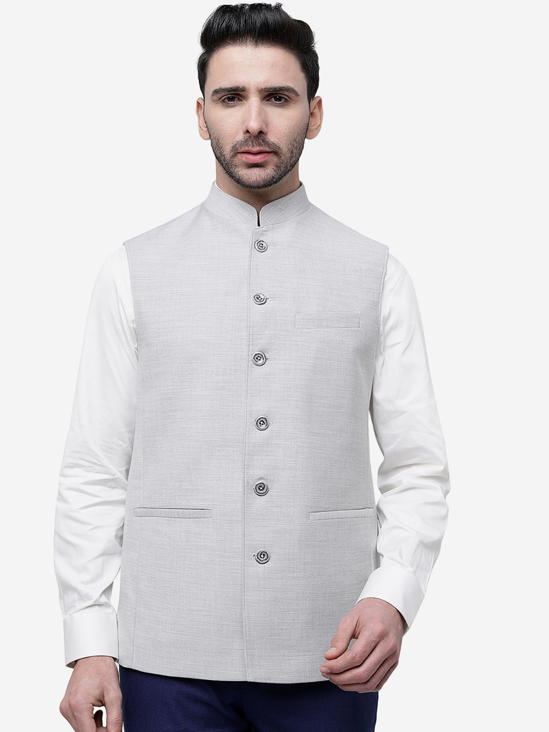

MODI JACKET High Neck Tailored Jacket, Grey