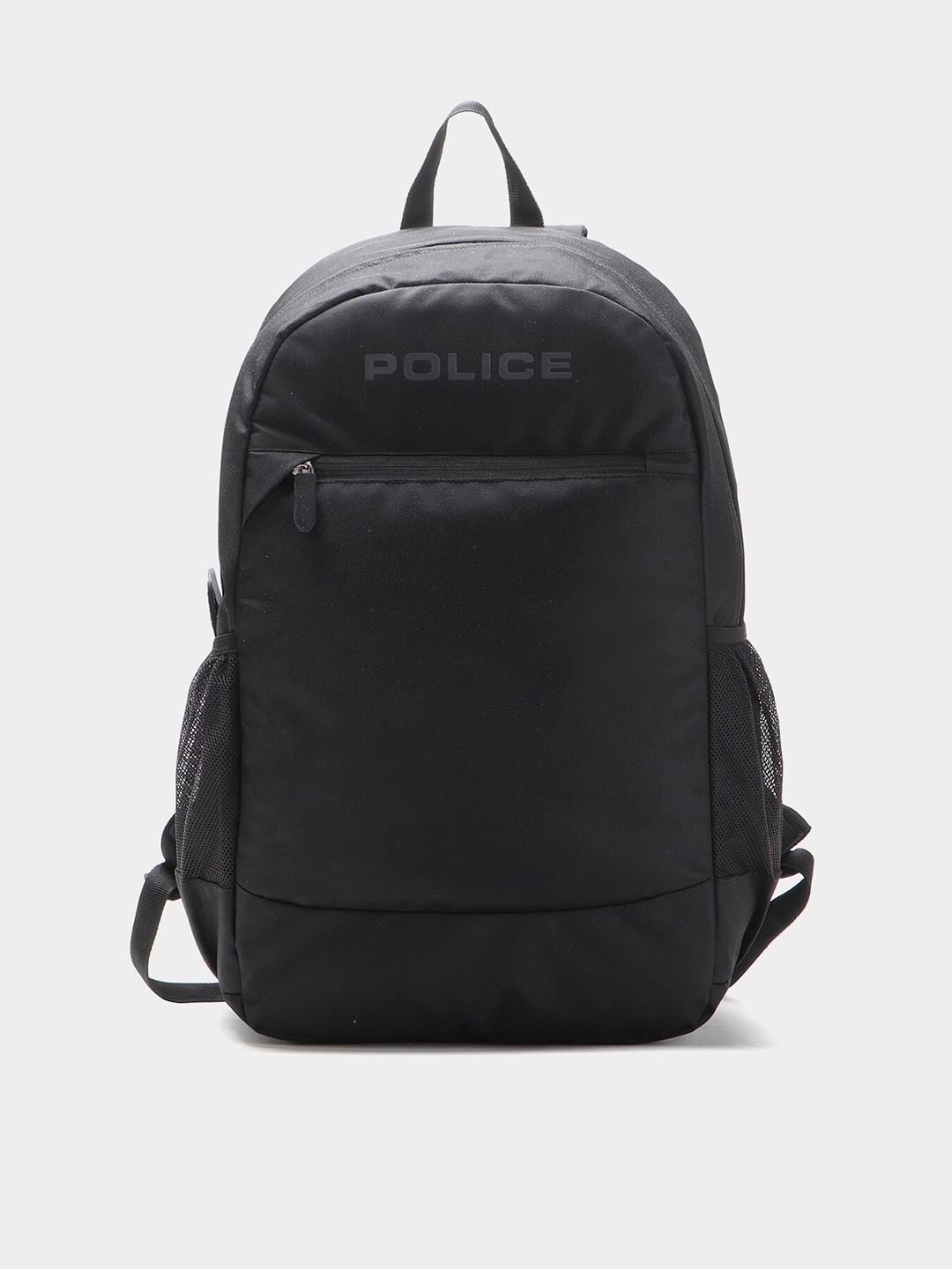

Police Men Brand Logo Printed Backpack, Black