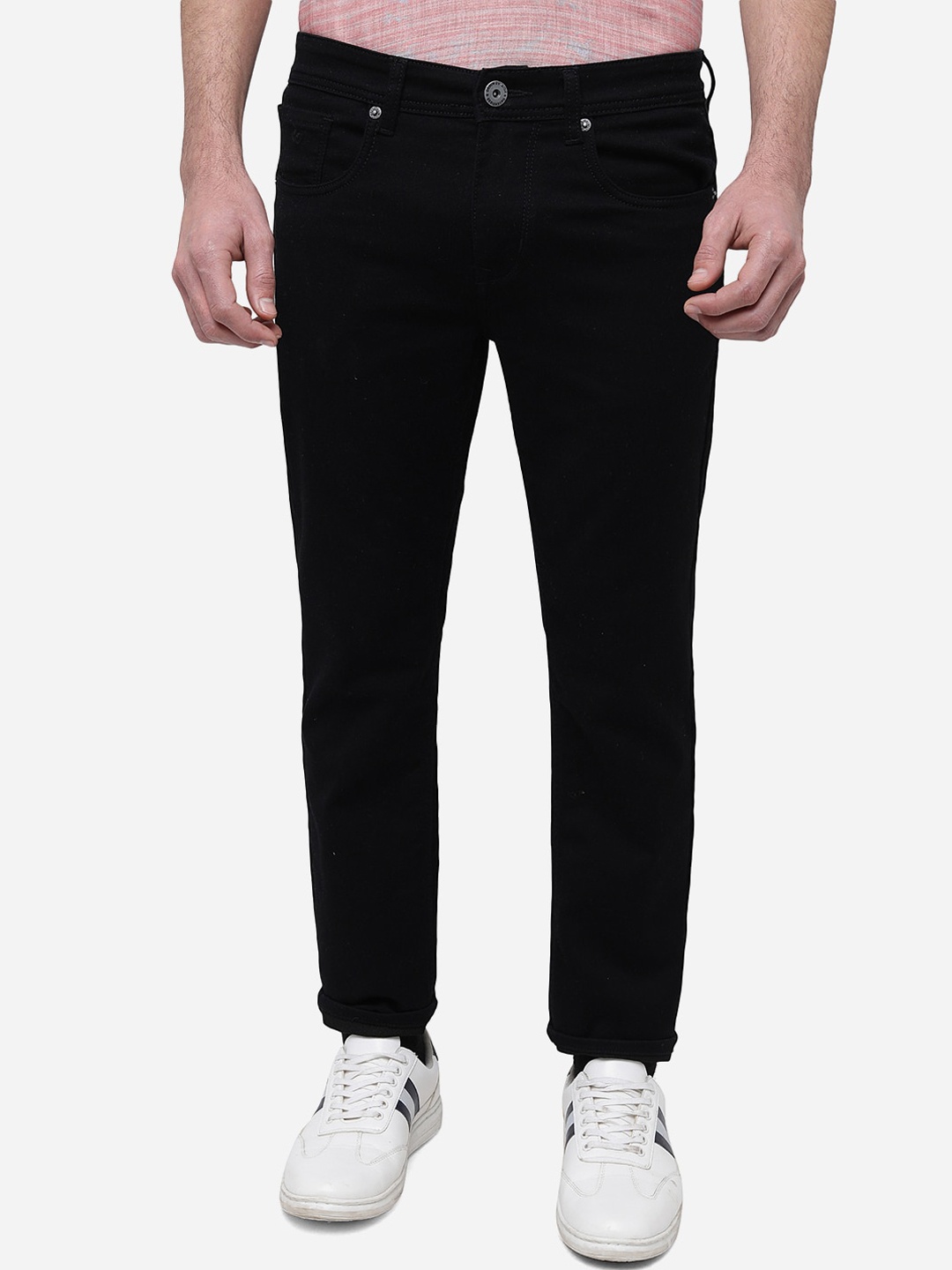 

Greenfibre Men Slim Fit Cotton Jeans, Black