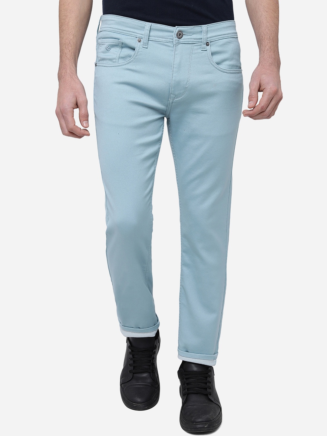 

Greenfibre Men Slim Fit Light Shade Cotton Jeans, Blue