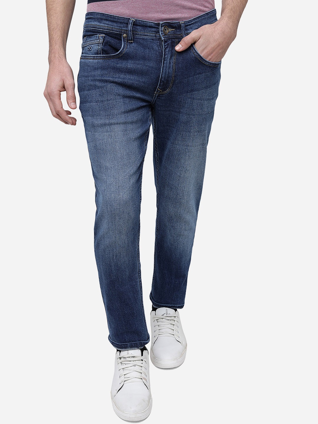 

JADE BLUE Men Slim Fit Heavy Fade Cotton Jeans