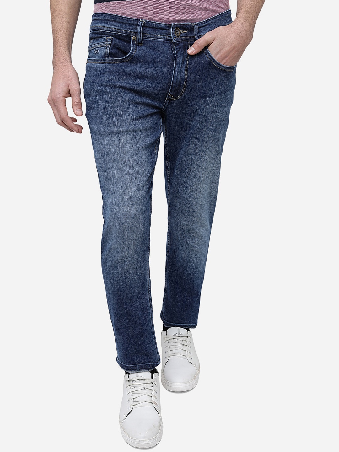 

JADE BLUE Men Slim Fit Heavy Fade Cotton Jeans