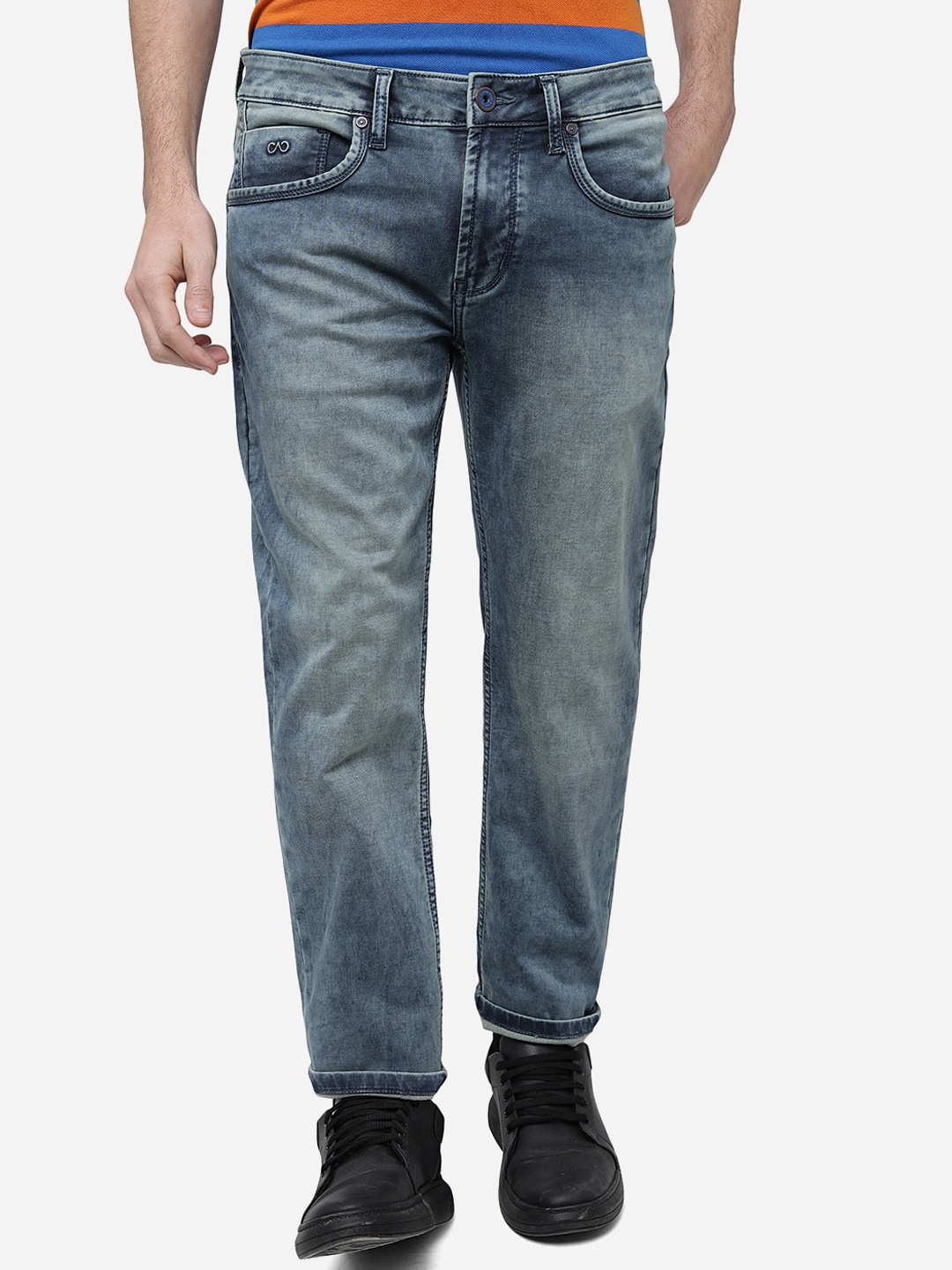 

JADE BLUE Men Slim Fit Heavy Fade Cotton Jeans
