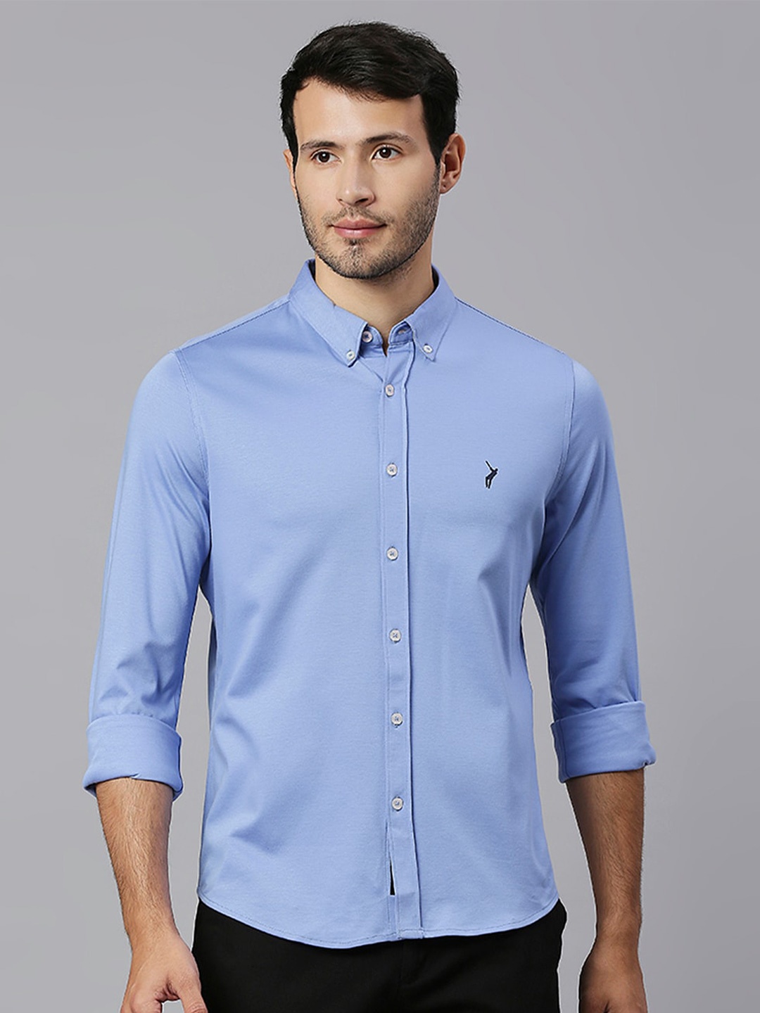 

Thomas Scott Classic Slim Fit Button-Down Collar Casual Shirt, Blue