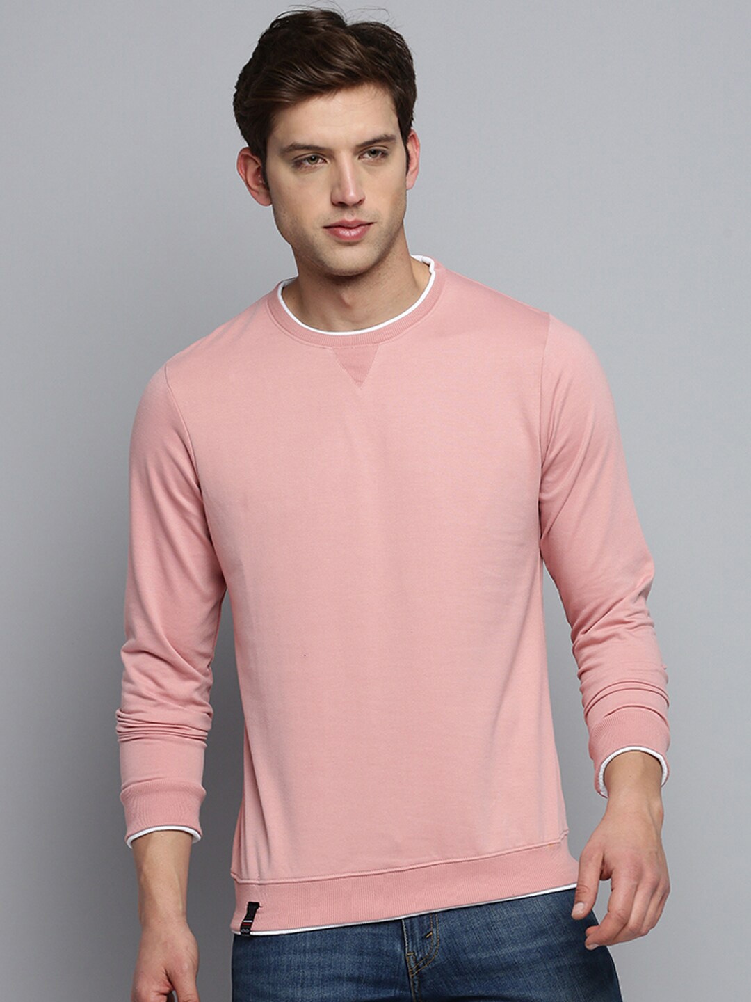

SHOWOFF Round Neck Cotton Sweatshirt, Pink