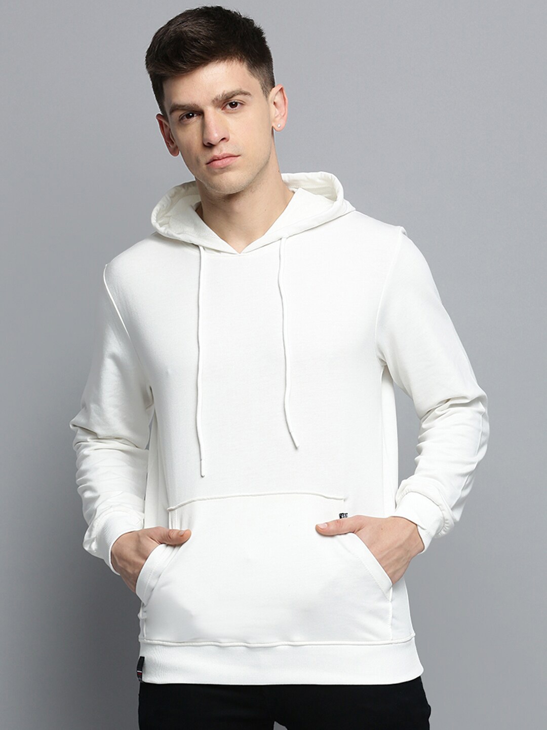 

SHOWOFF Hooded Pullover Cotton Sweatshirt, White