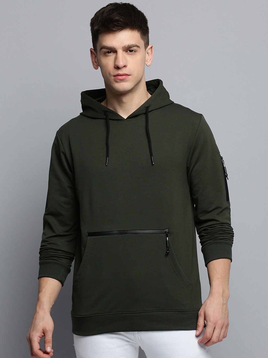 

SHOWOFF Hooded Pullover Sweatshirt, Olive