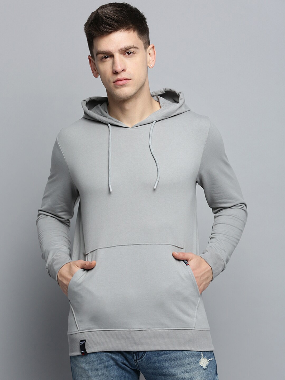 

SHOWOFF Hooded Pullover Cotton Sweatshirt, Grey