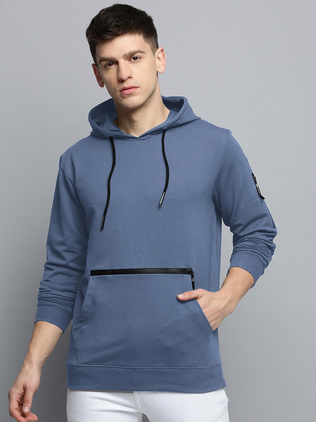 

SHOWOFF Hooded Pullover Cotton Sweatshirt, Blue