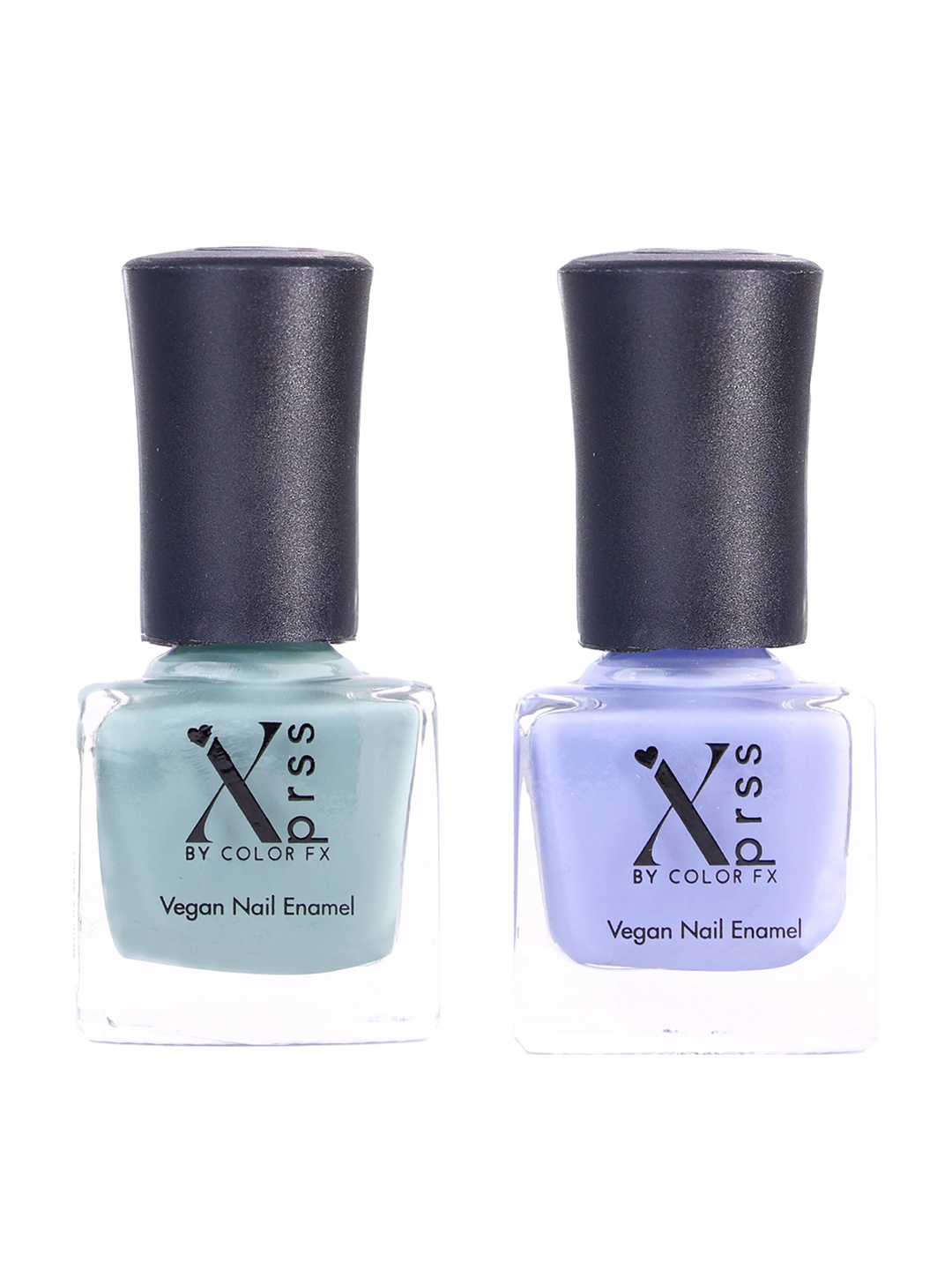 

Color Fx Xprss Set Of 2 Vegan Nail Enamels- 10ml, Green
