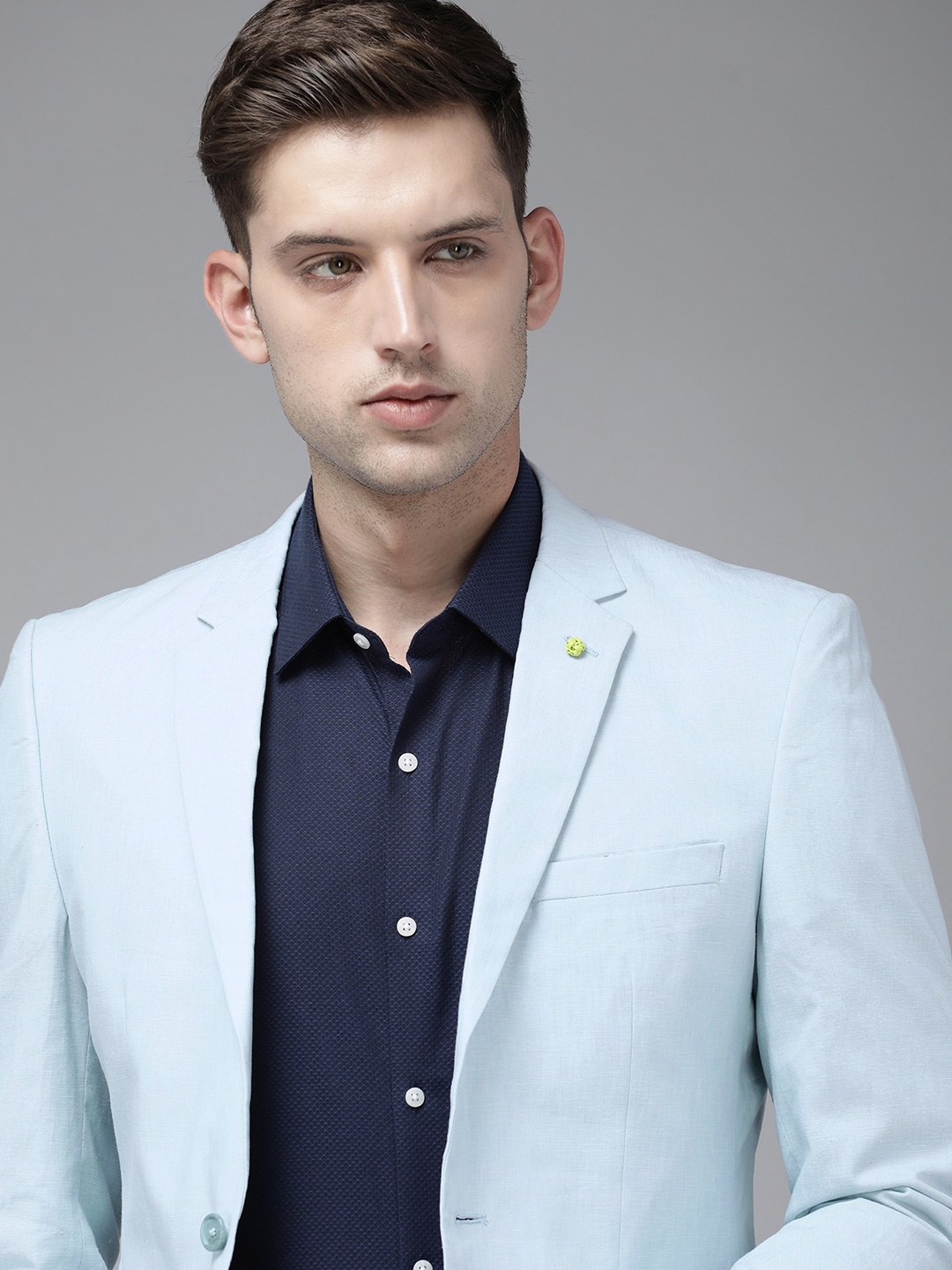 

Park Avenue Super Slim Fit Single-Breasted Formal Blazer, Blue