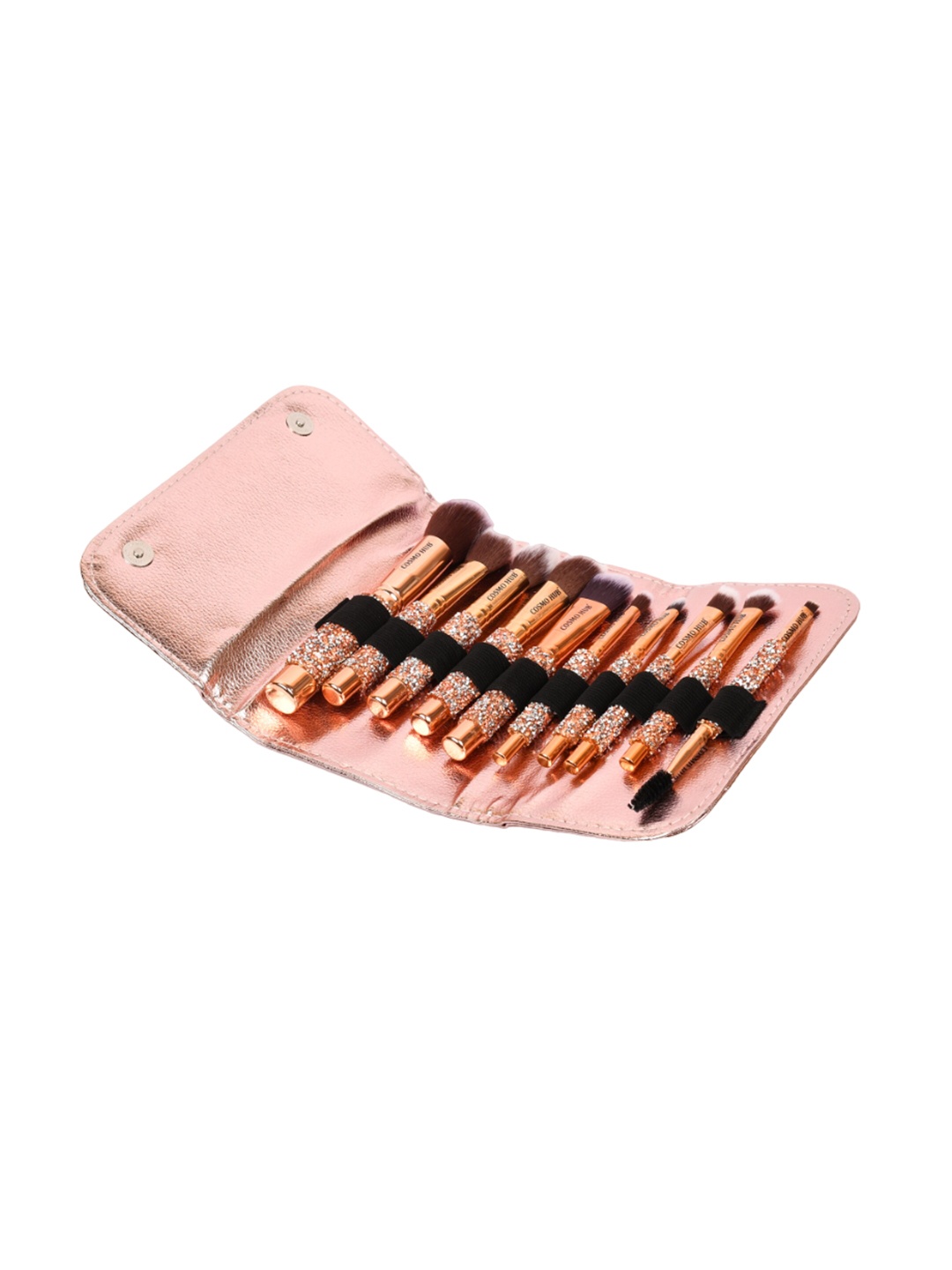 

COSMO HUB Pretty Glam 10 Pieces Premium Quality Make Up Brush Set - Copper-Toned