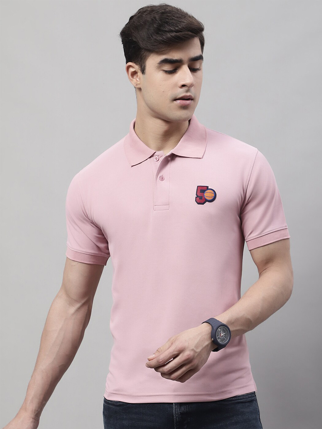 

Obaan Polo Collar T-shirt, Pink