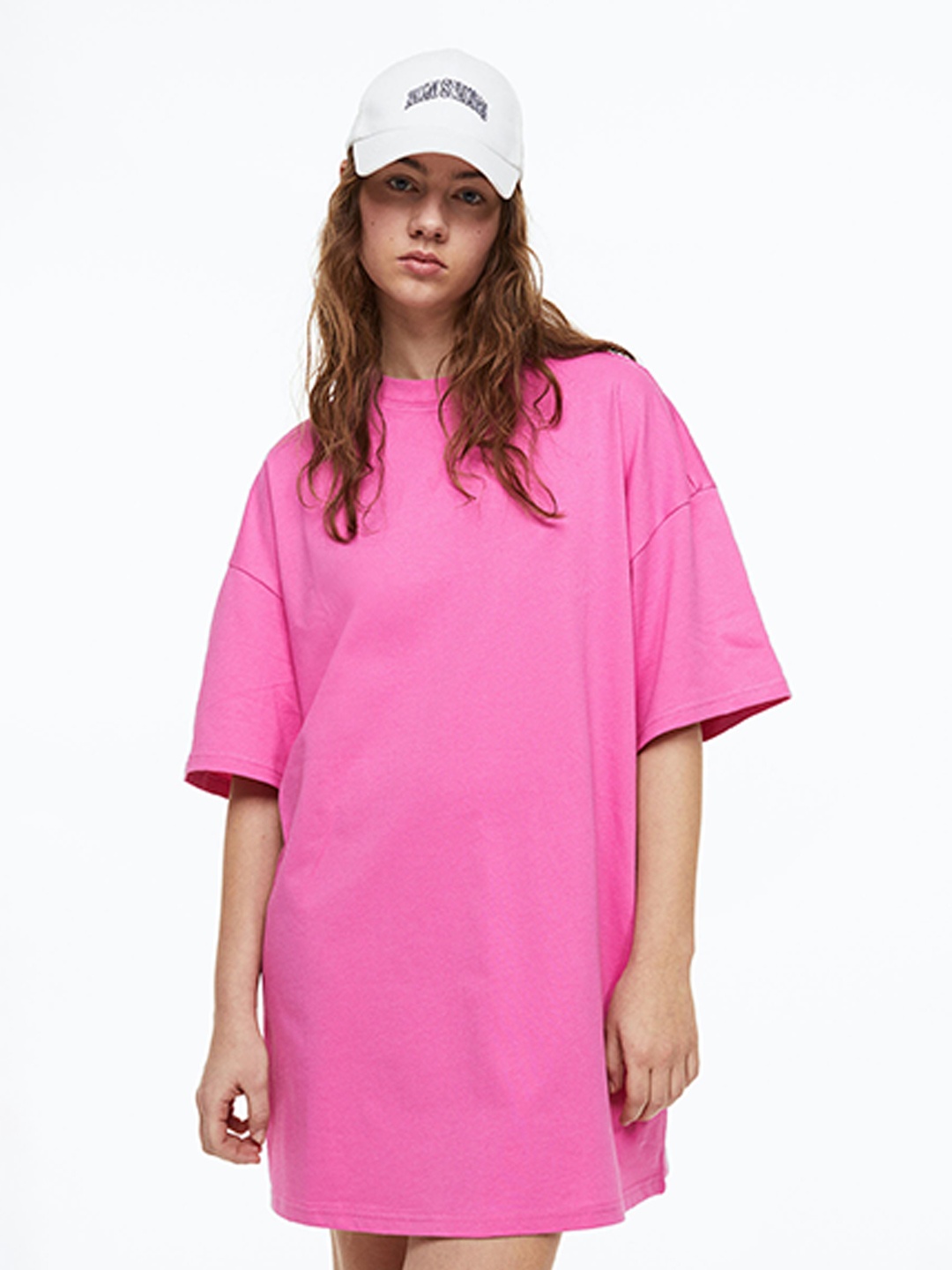 

H&M Oversized T-Shirt Dress, Pink