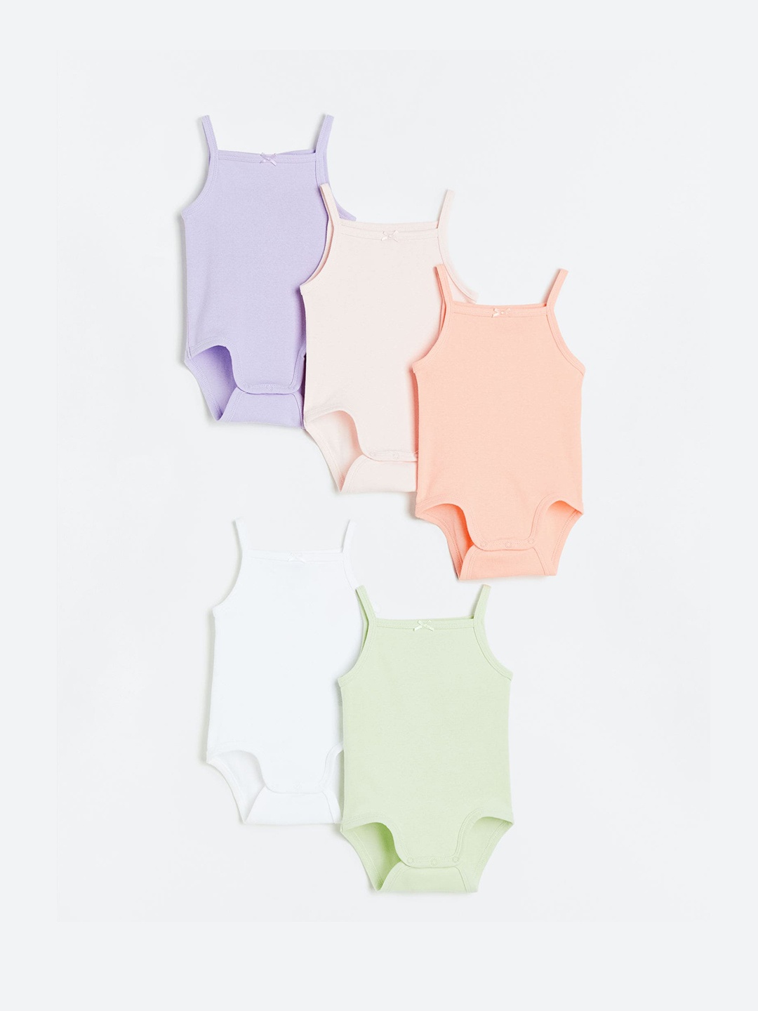 

H&M Infant Boys 5-pack cotton bodysuits, Green