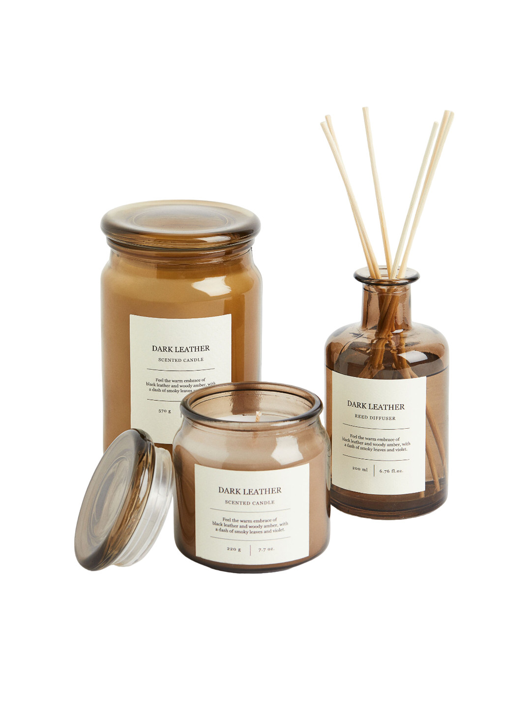 

H&M Beige Scented Candle In A Glass Jar