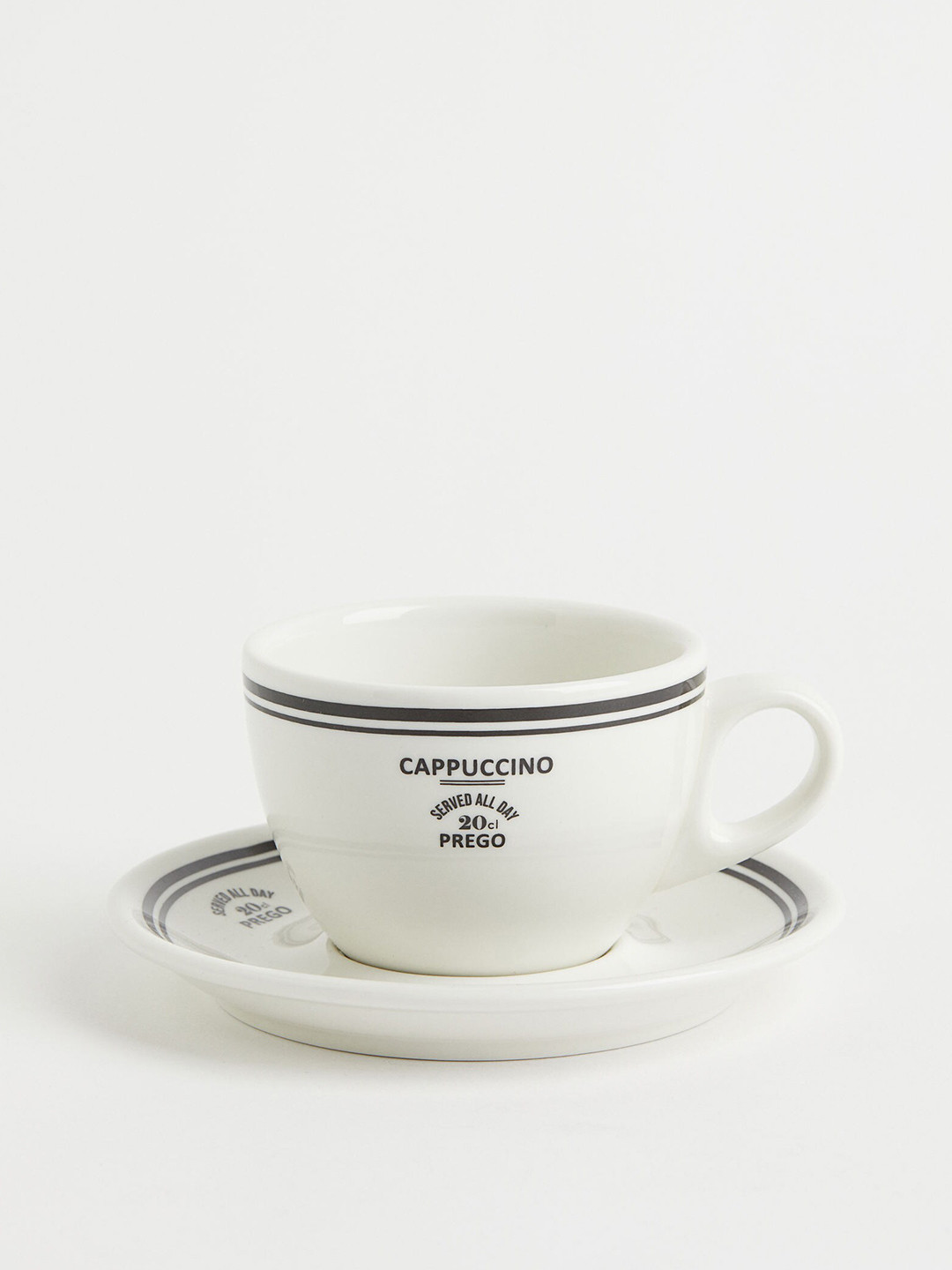 

H&M White Cappuccino Cup & Saucer
