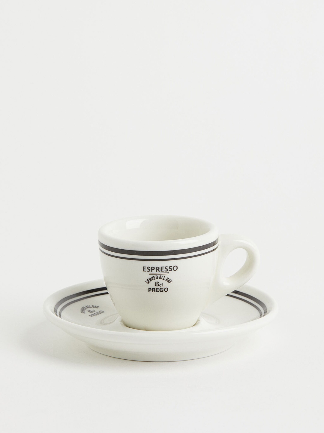 

H&M White & Black Espresso Cup & Saucer
