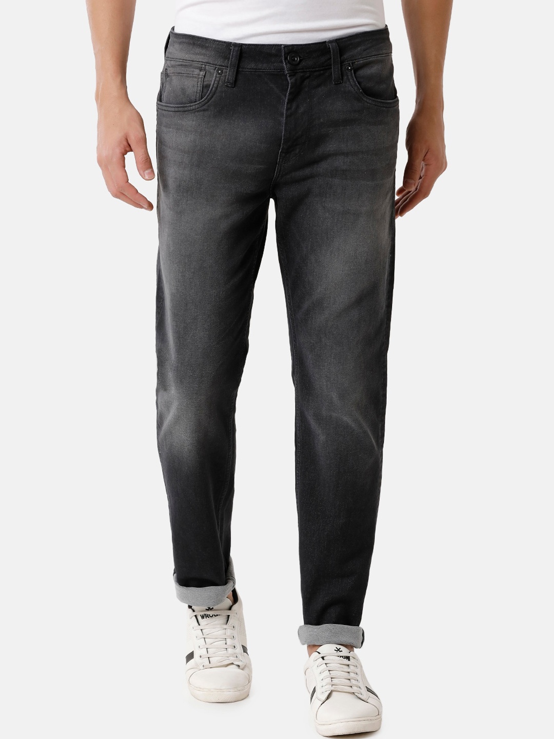 

Voi Jeans Slim Fit Clean Look Heavy Fade Jeans, Black