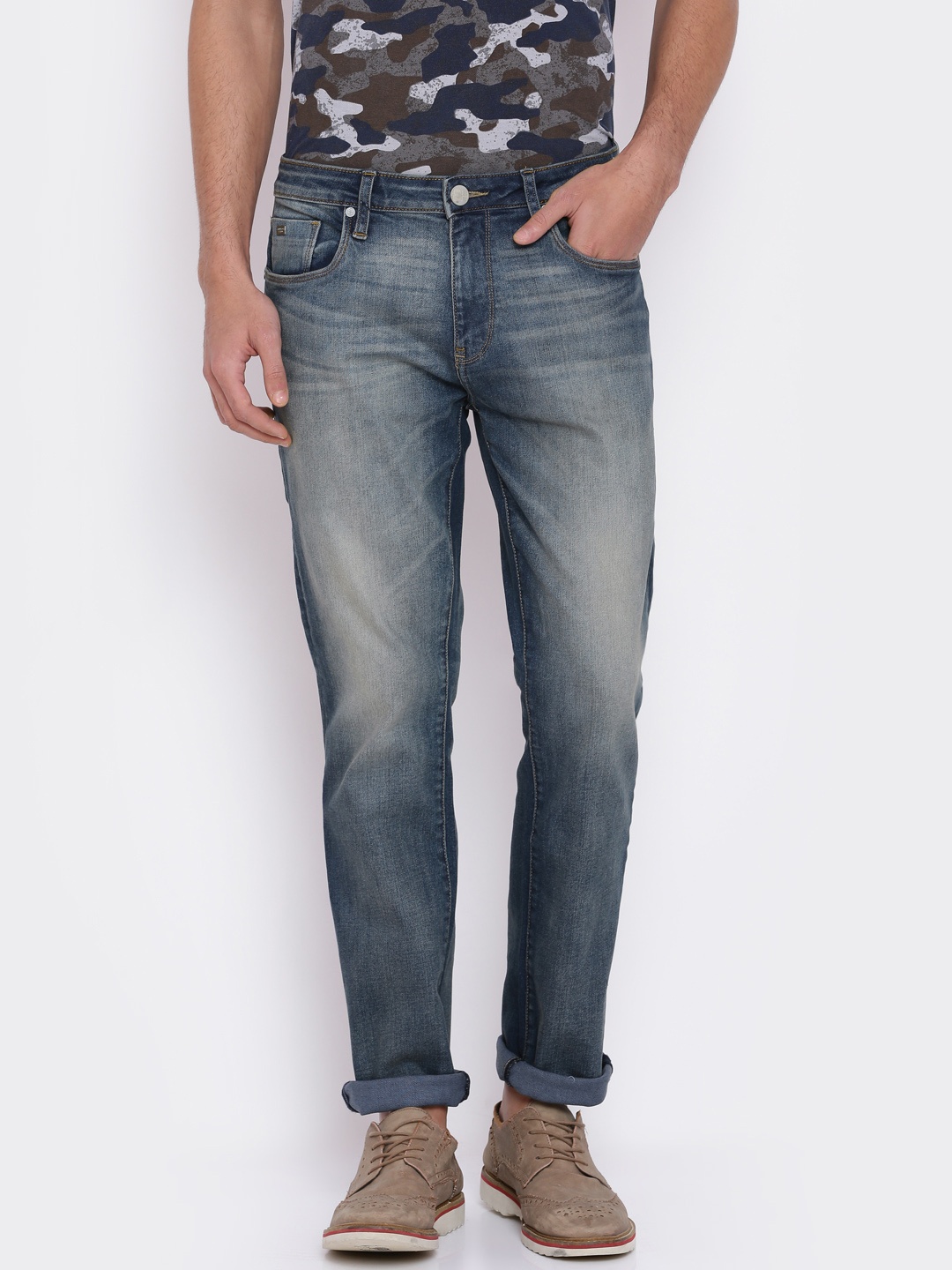 

Ed Hardy Men Blue Slim Fit Mid-Rise Clean Look Stretchable Jeans