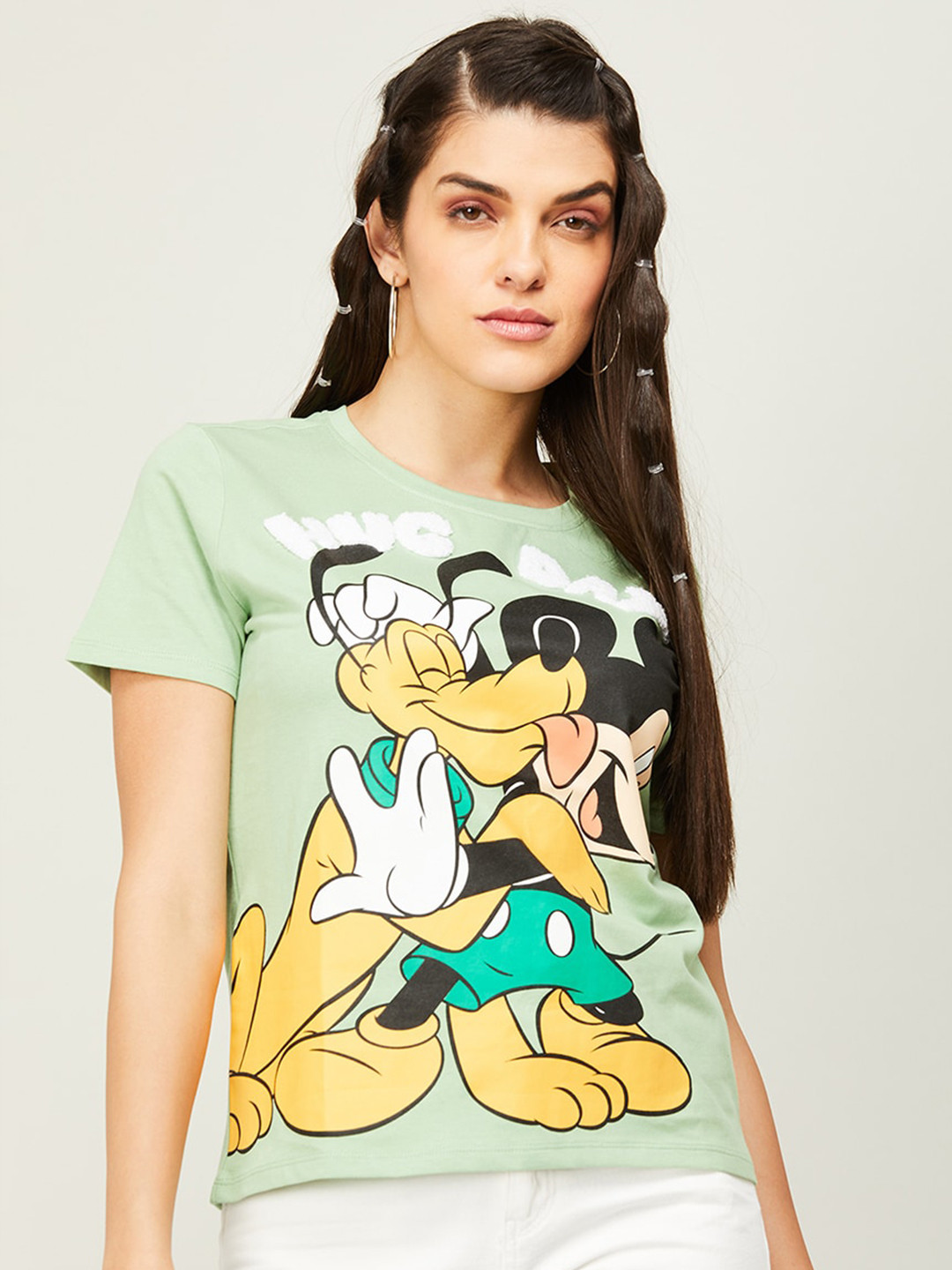 

Ginger by Lifestyle Graphic Printed Top, Green