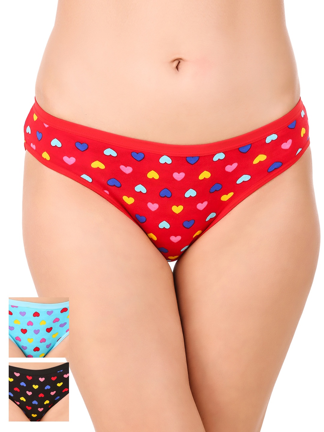 

Masha Women Pack Of 3 Bikini Briefs PT3PC-82, Black