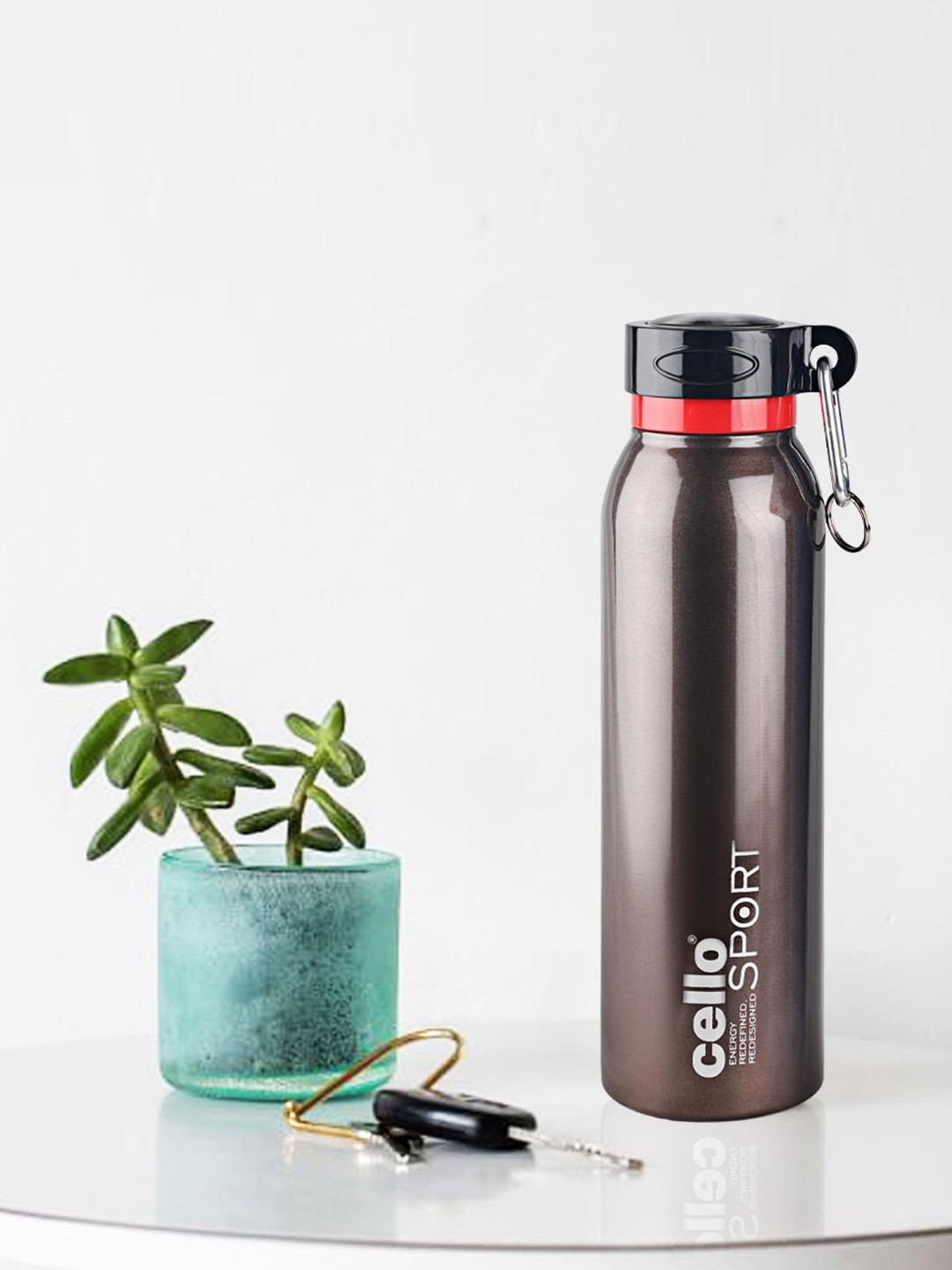 

Cello Beatle Brown Stainless Steel Double Walled Water Flask 850 ml
