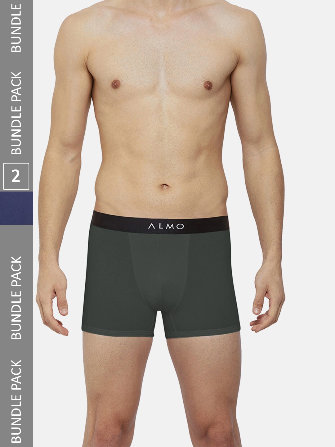 

Almo Wear Men Pack Of 2 Cotton Trunks, Navy blue