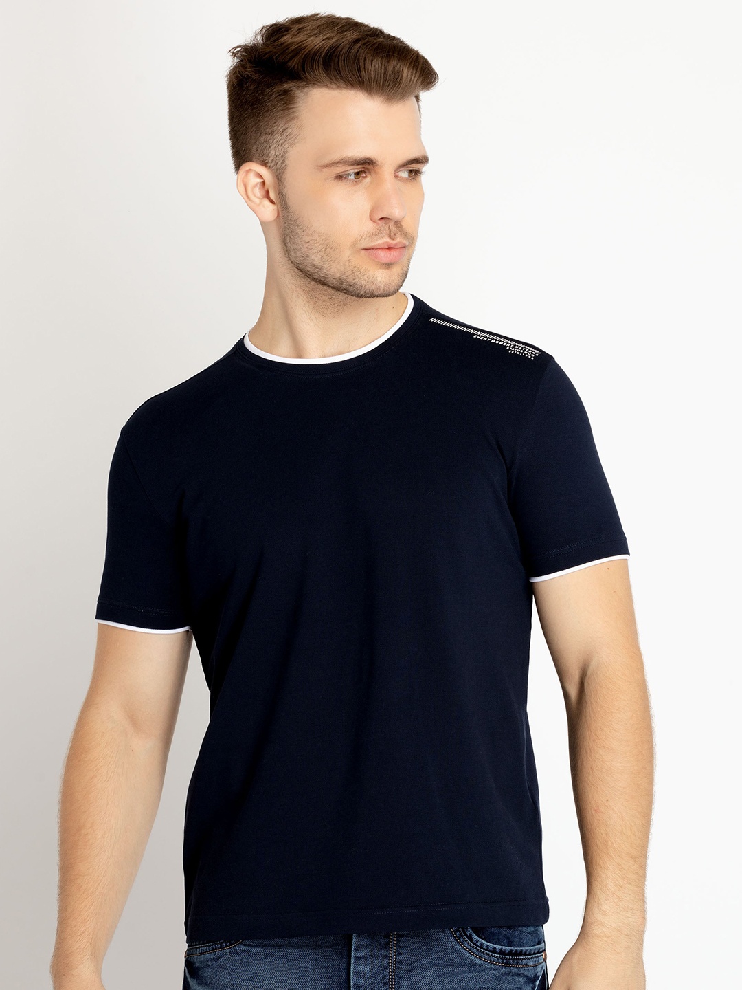 

Status Quo Short Sleeves Cotton T-shirt, Navy blue