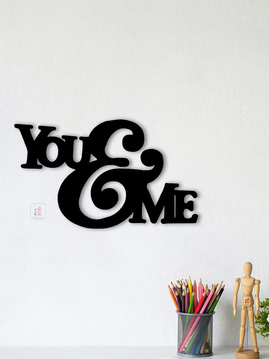 

Art Street Black You & Me MDF Wooden Cutout Wall Decor
