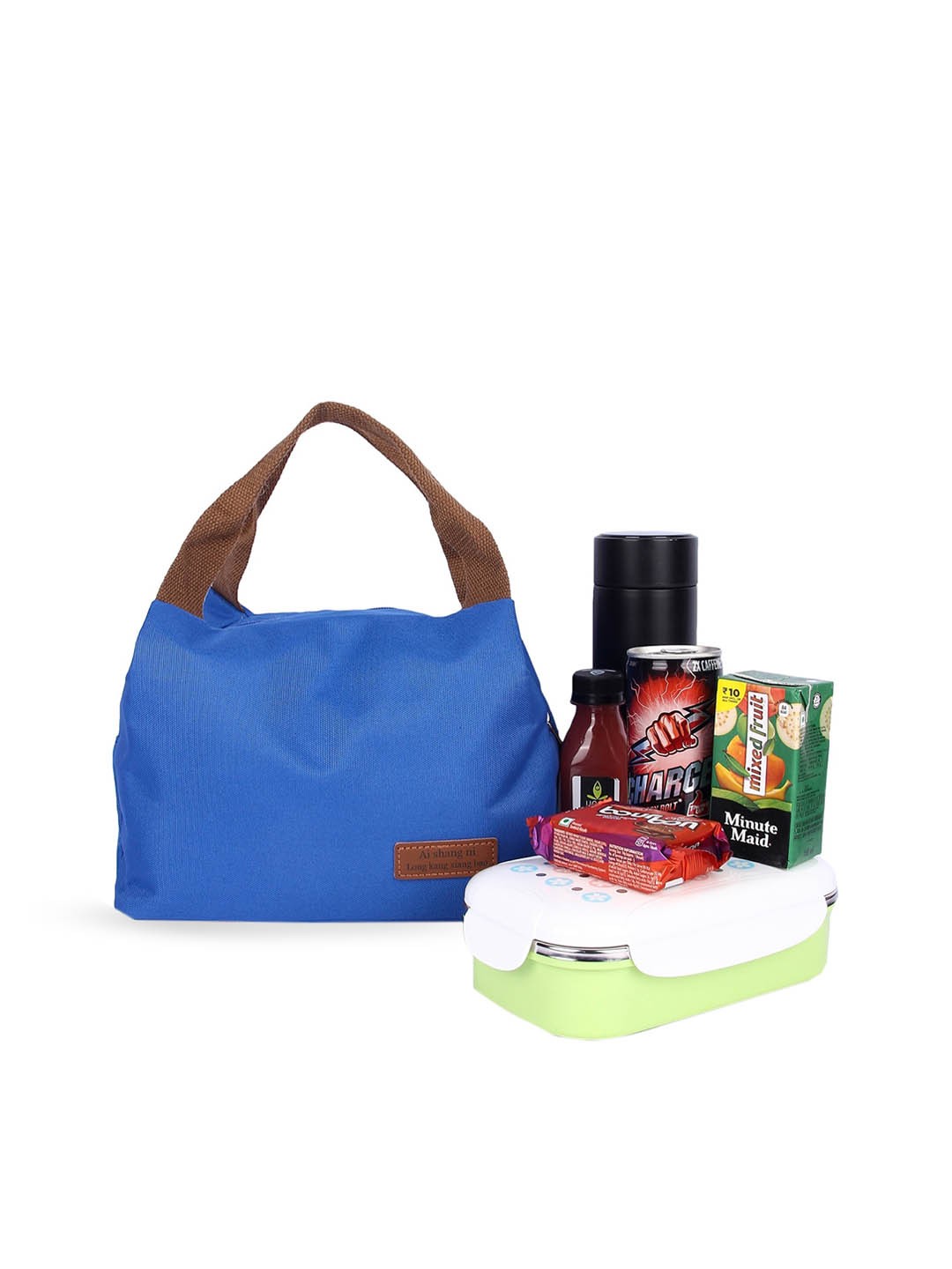 

Instabuyz Cotton Insulated Leak-proof Lunch Bag, Blue