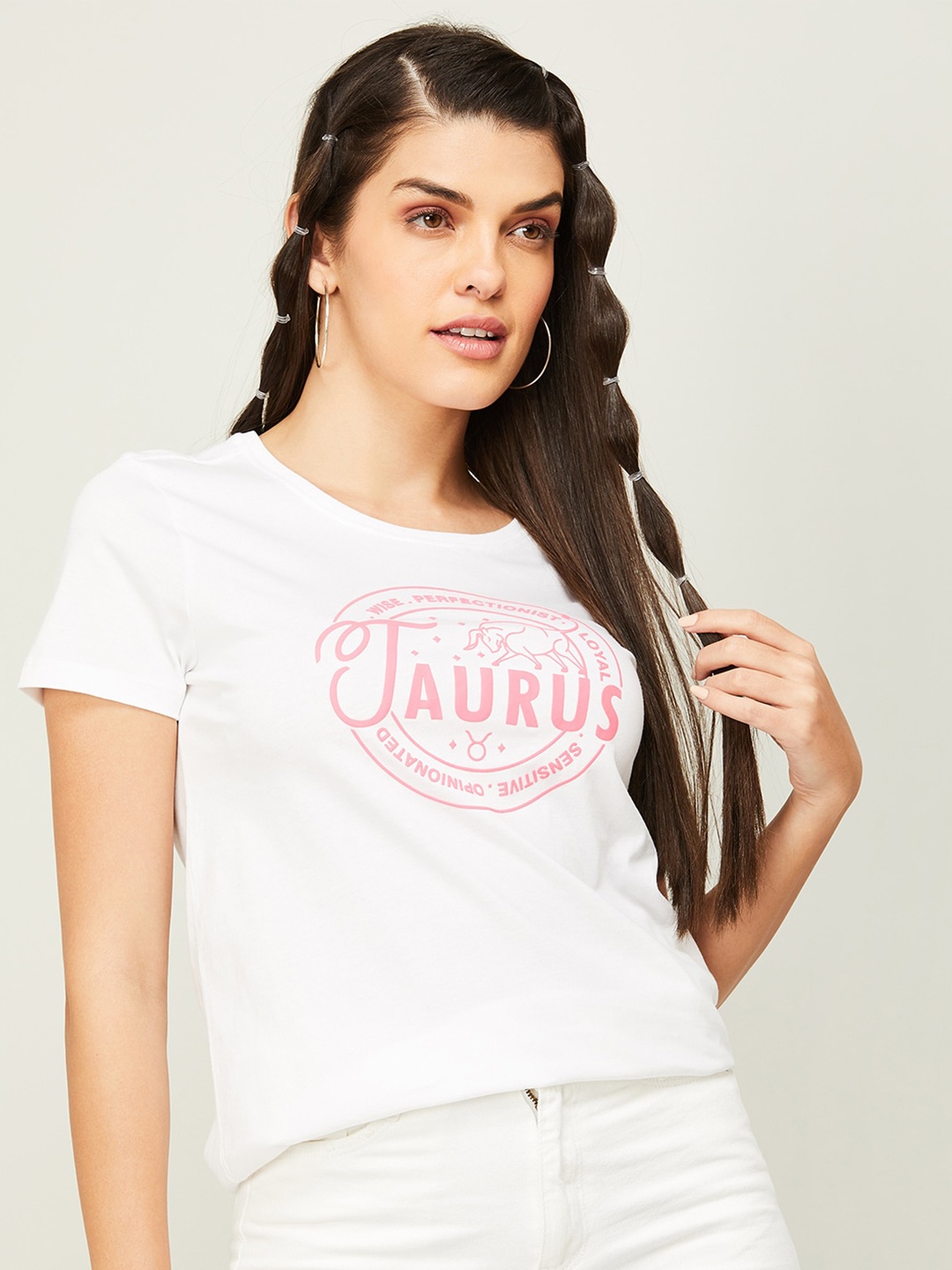 

Fame Forever by Lifestyle Women Typography Printed Cotton T-shirt, White