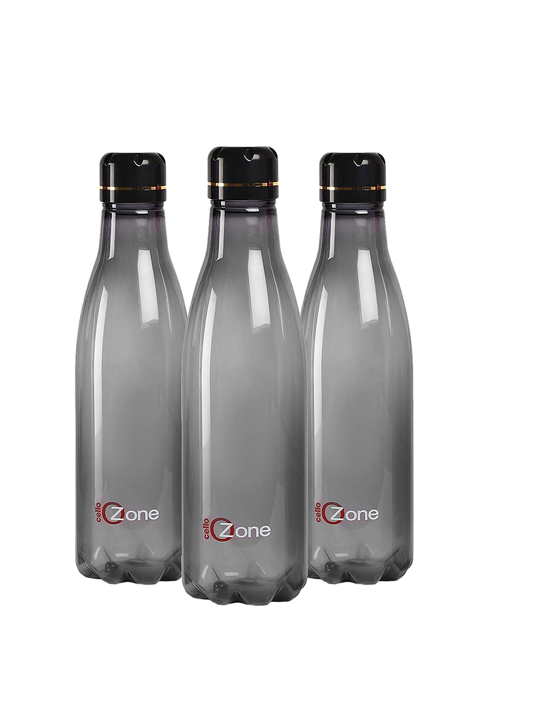 

Cello Ozone 3-Pcs Black BPA-Free Plastic Water Bottles-1L Each