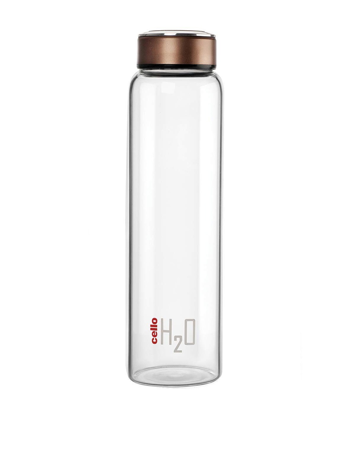 

Cello H2O Copper-Toned Borosilicate Glass Water Bottle 1L