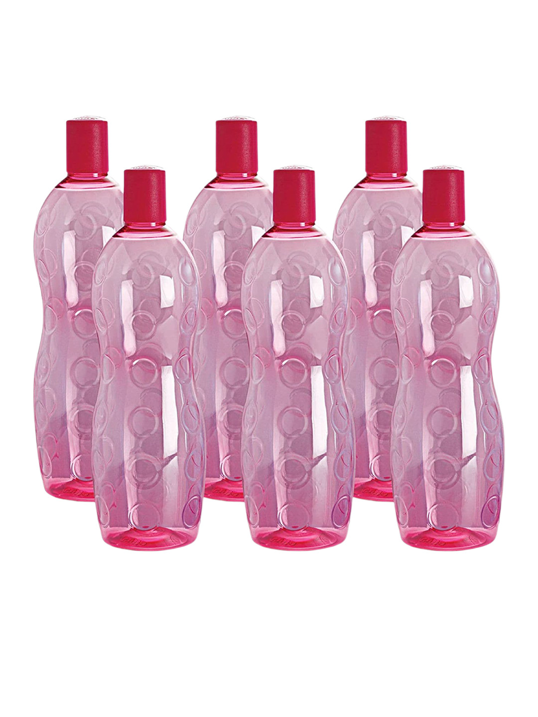 

Cello Polka Pink 6 Pieces Plastic Water Bottles-1L Each