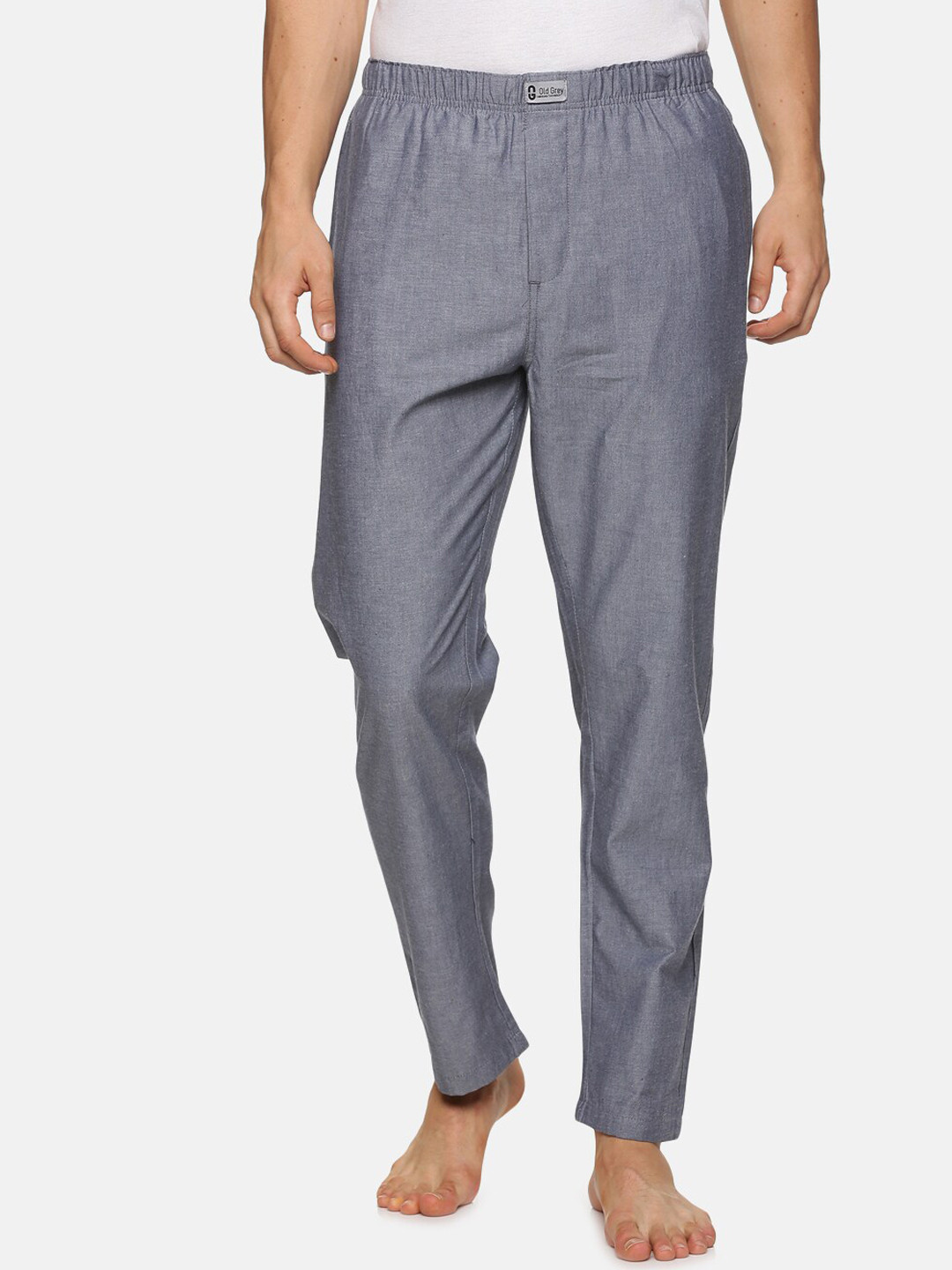 

Old Grey Men Mid-Rise Cotton Straight Lounge Pants