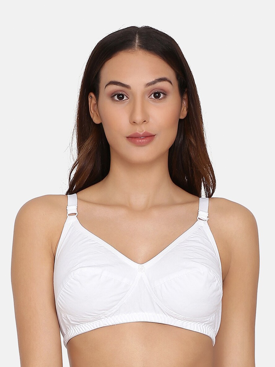 

PRETTYBOLD Cotton Non Padded Bra, White
