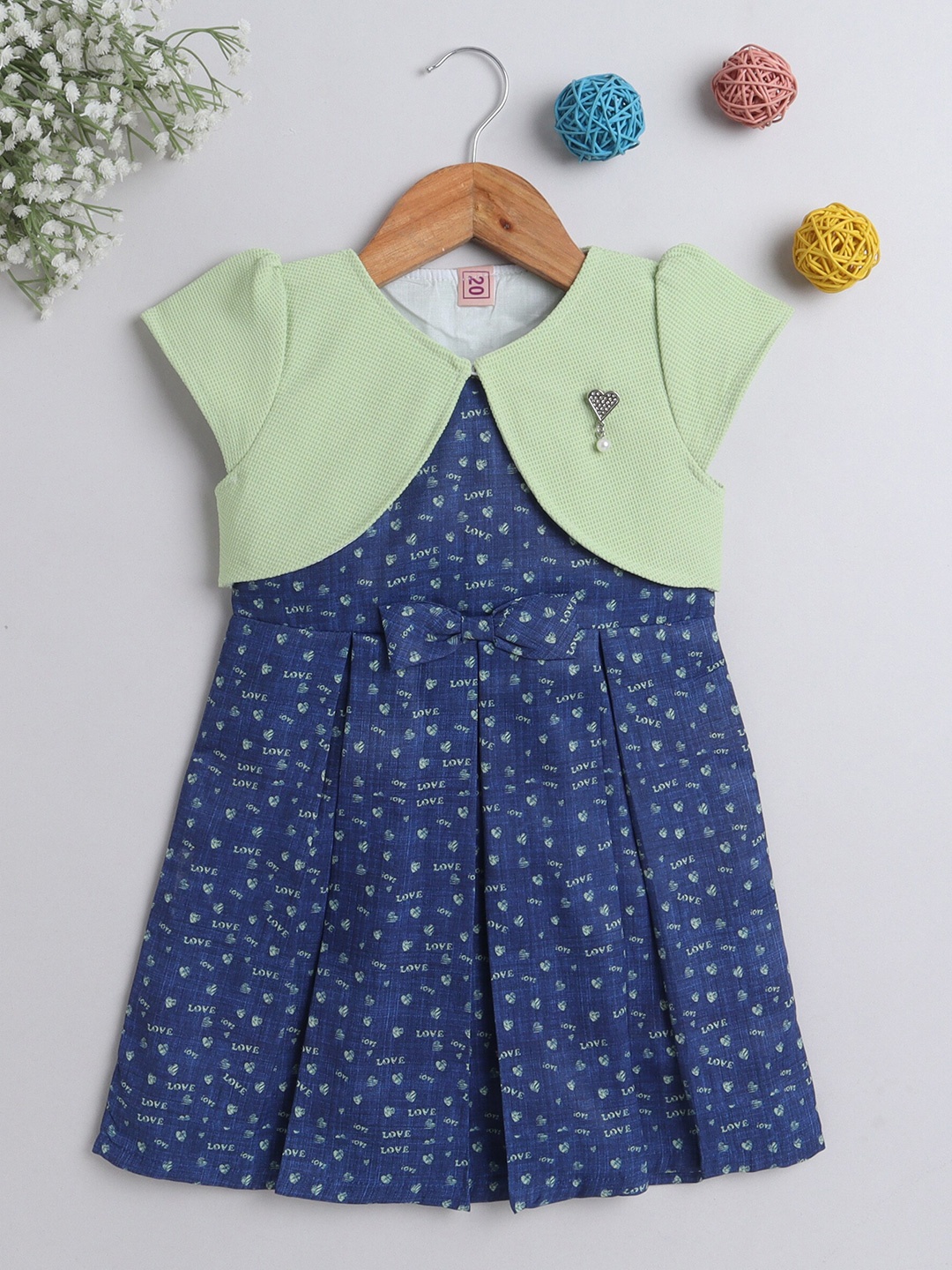 

The Magic Wand Conversational Layered Fit And Flare Dress, Blue