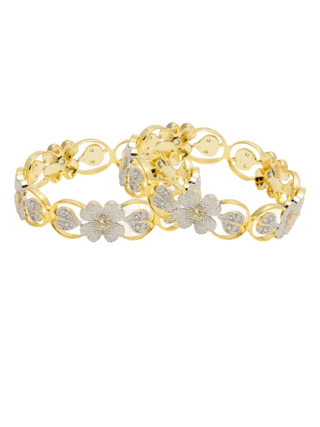 

The Pari Set Of 2 Gold-Plated AD-Studded Bangles