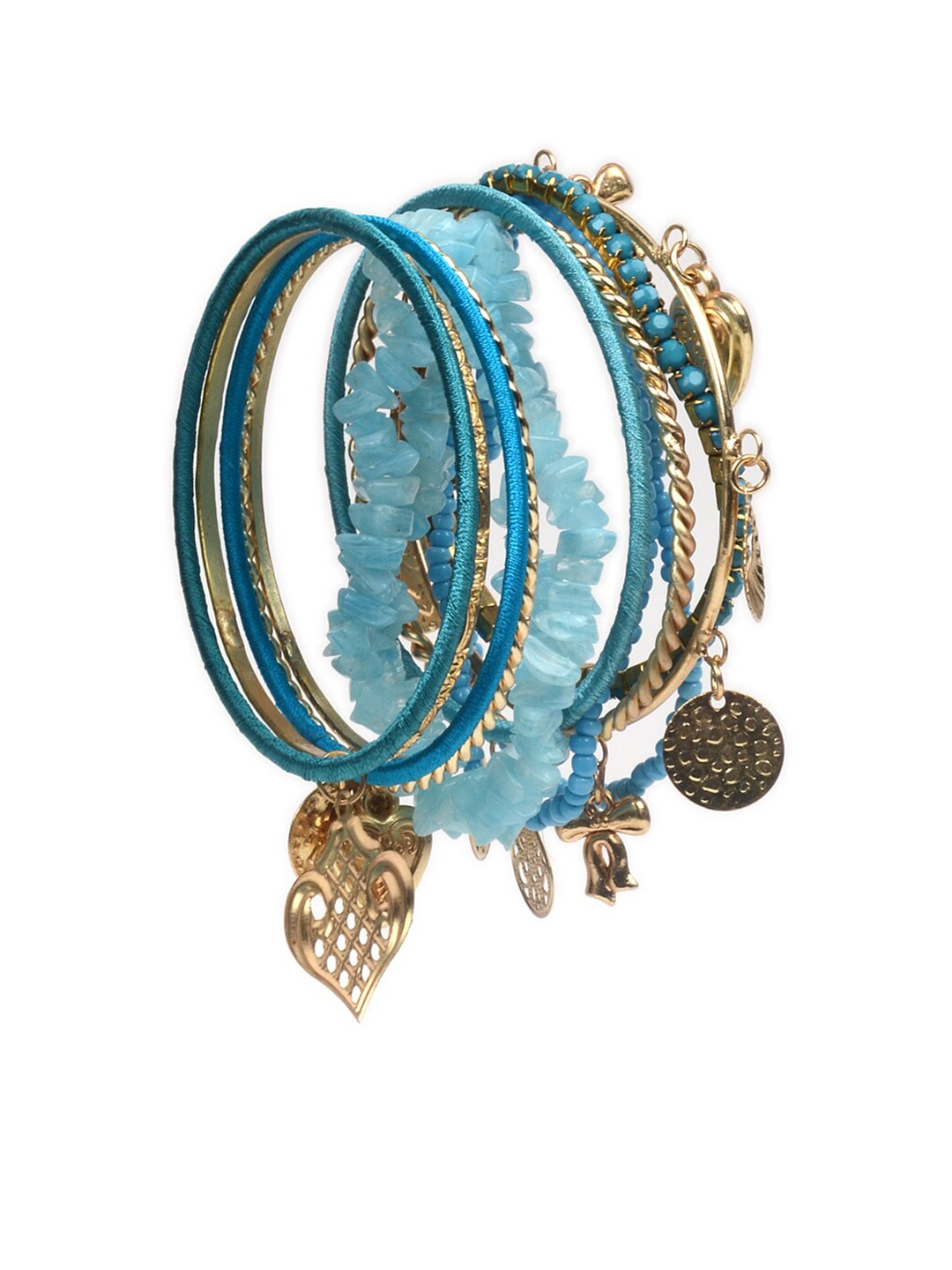 

The Pari Gold-Plated & Stone-Studded Bangles
