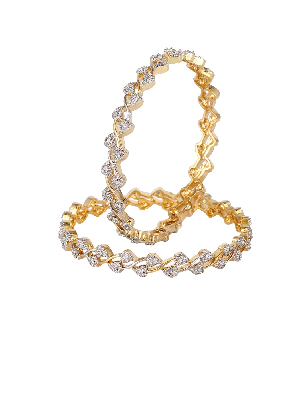 

The Pari Set Of 2 Gold-Plated AD-Studded Bangles
