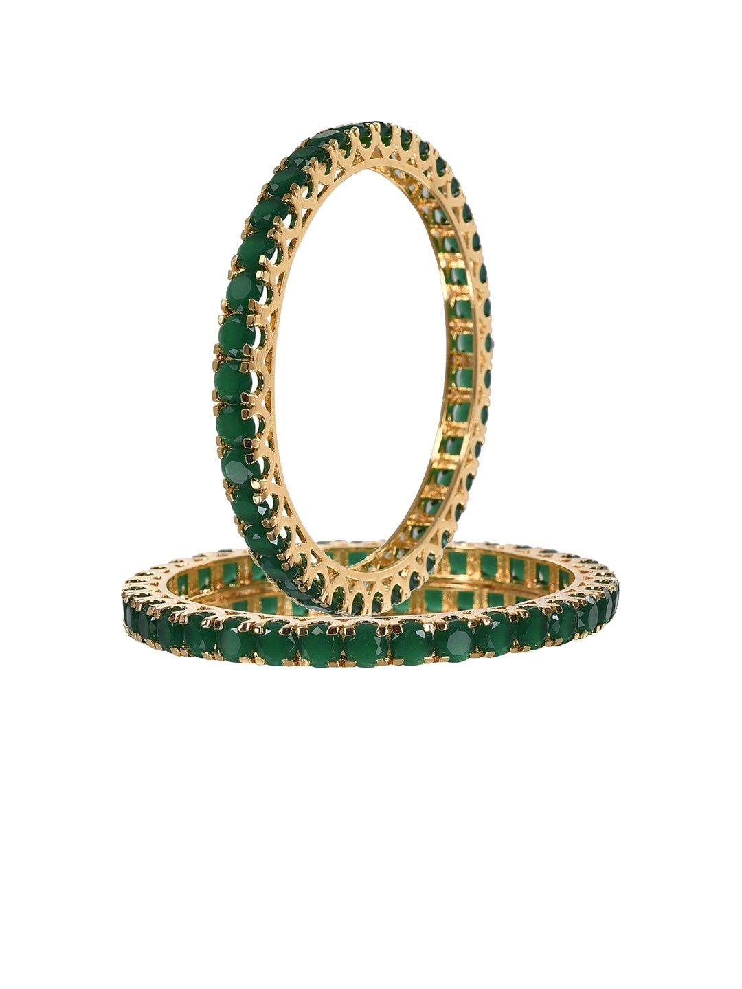 

The Pari Set Of 2 Gold-Plated AD-Studded Bangles