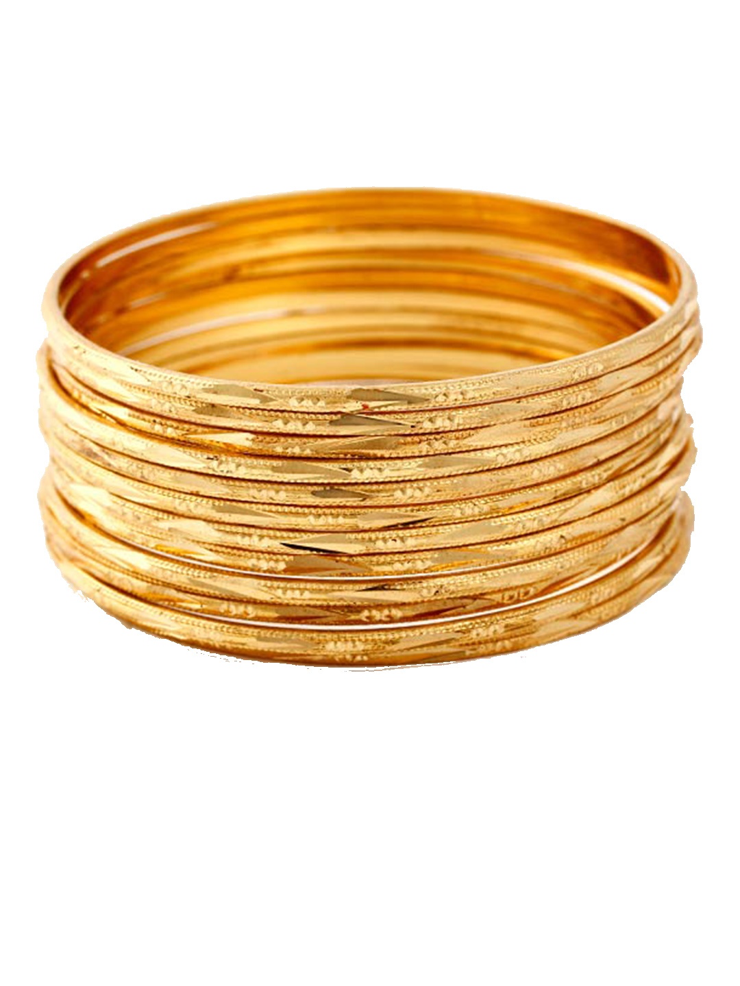 

The Pari Set Of 12 Gold-Plated Bangles