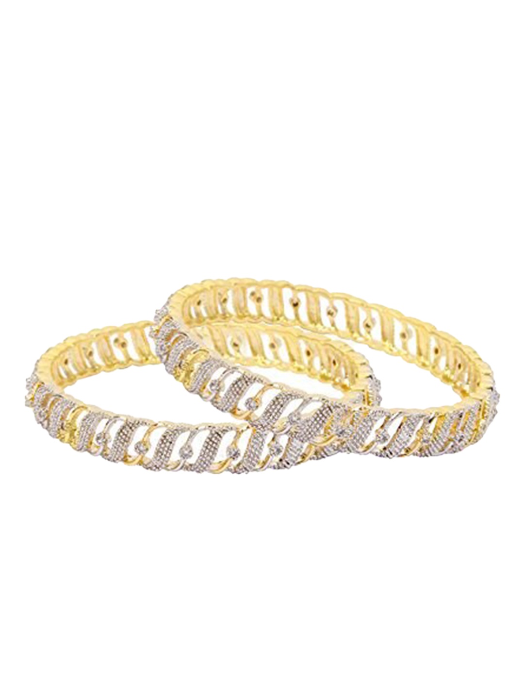 

The Pari Set Of 2 Gold-Plated AD-Studded Bangles