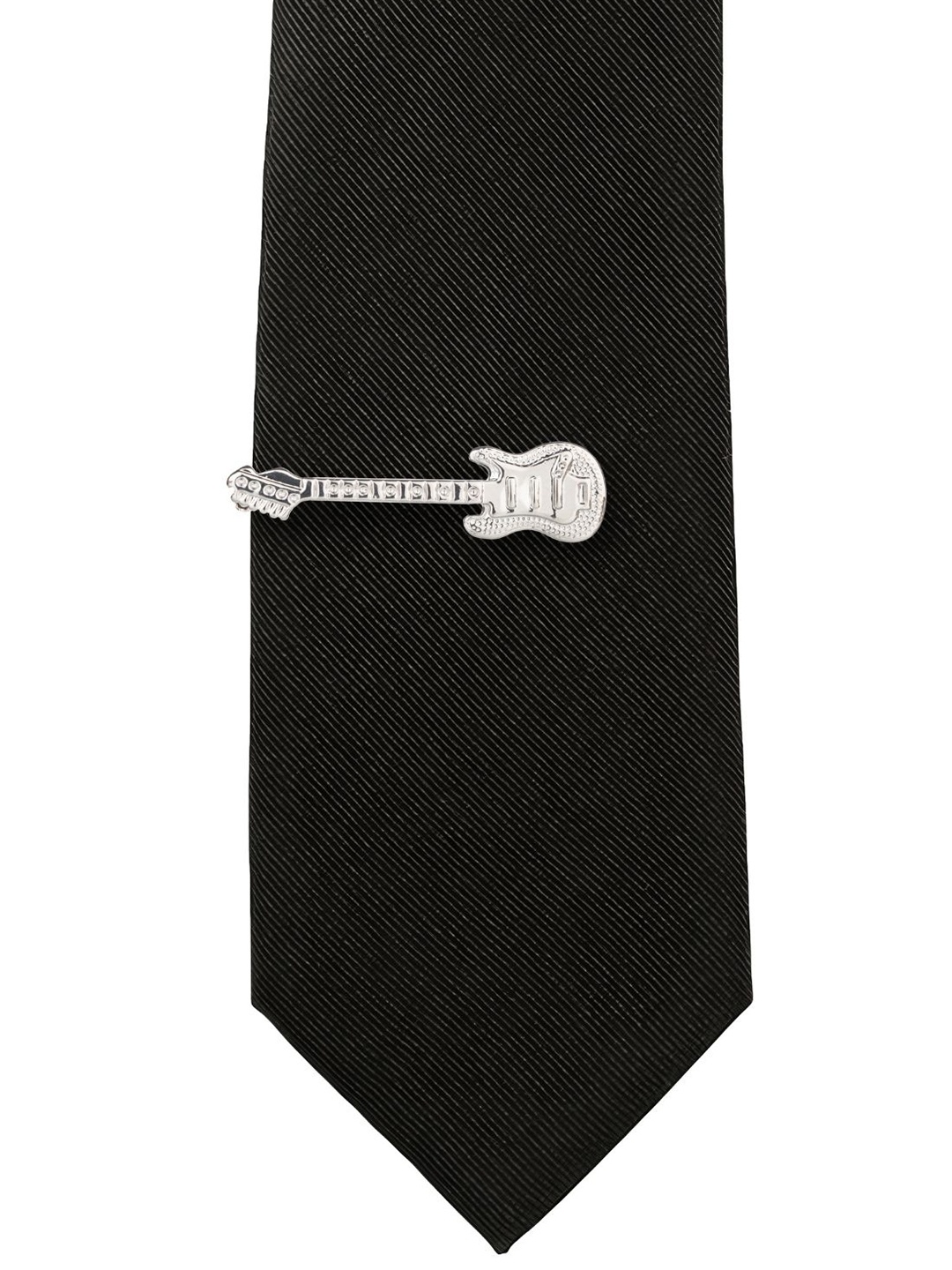 

The Tie Hub Men Brass Guitar Tie Pin, Silver