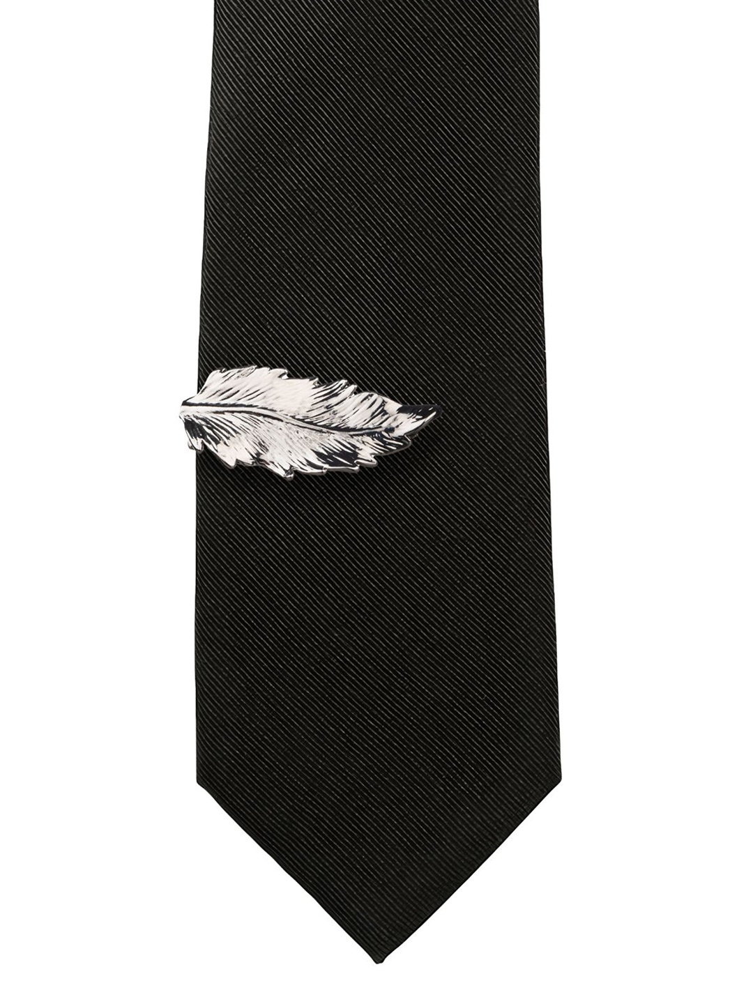 

The Tie Hub Men Brass Feather Tie Pin, Silver