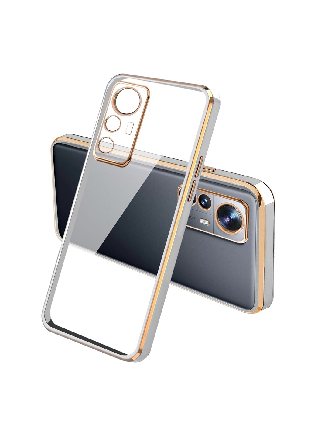 

Karwan Squareplatting MI 12 Pro Back Case, White