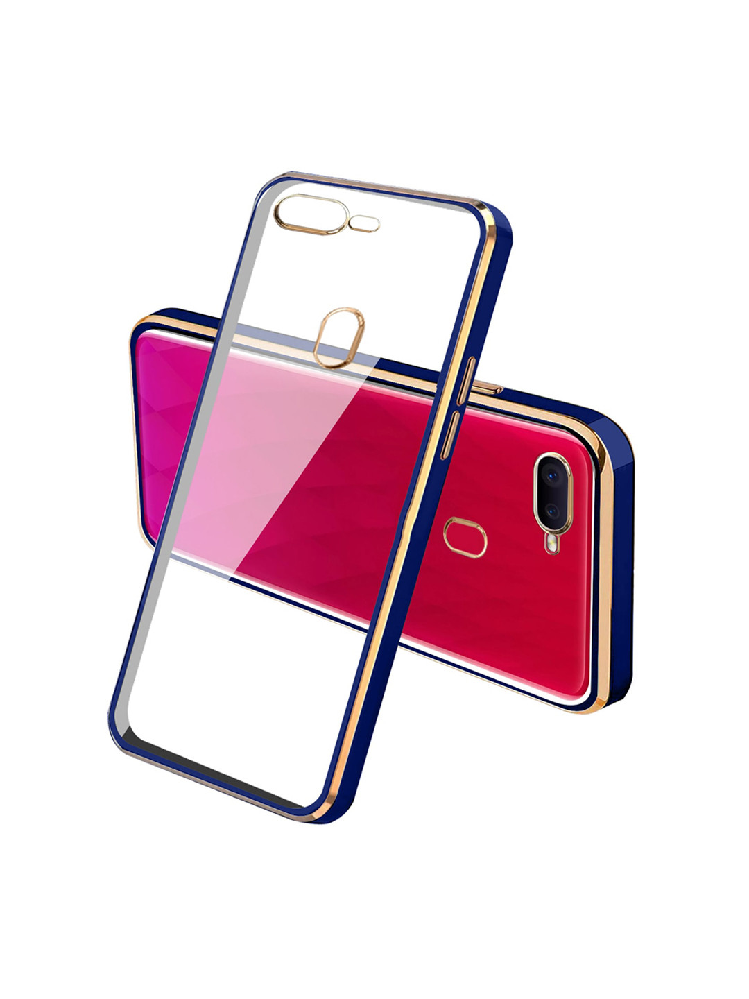 

Karwan Squareplatting Oppo F9 Pro Back Case, Blue